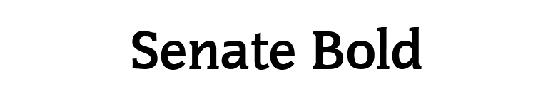 Senate Bold font preview