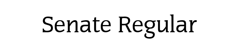Senate Regular font preview