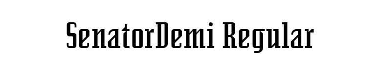 SenatorDemi Regular font preview