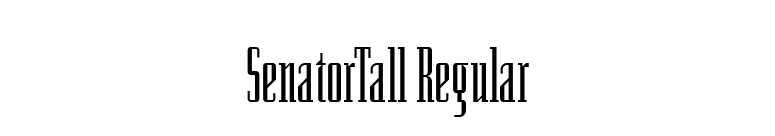 SenatorTall Regular font preview