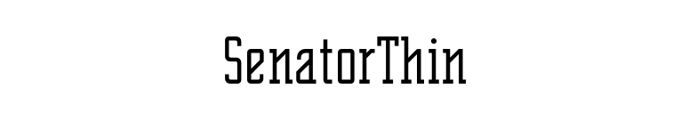 SenatorThin font preview