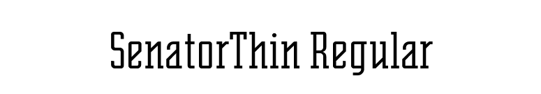 SenatorThin Regular font preview
