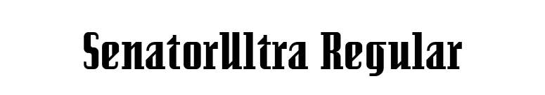 SenatorUltra Regular font preview