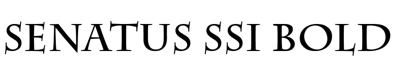 Senatus SSi Bold font preview