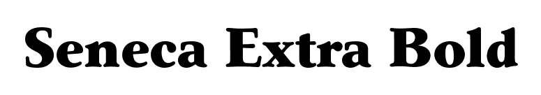 Seneca Extra Bold font preview
