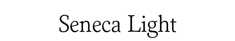Seneca Light font preview