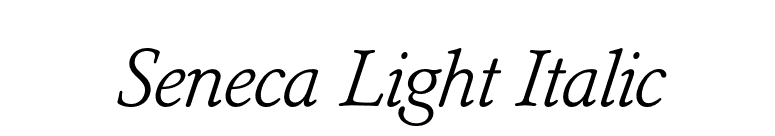 Seneca Light Italic font preview