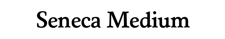 Seneca Medium font preview
