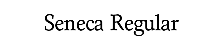 Seneca Regular font preview
