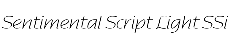 Sentimental Script Light SSi font preview