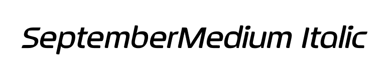 SeptemberMedium Italic font preview