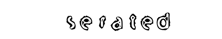 serated font preview