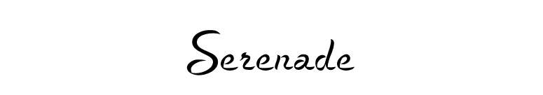 Serenade font preview