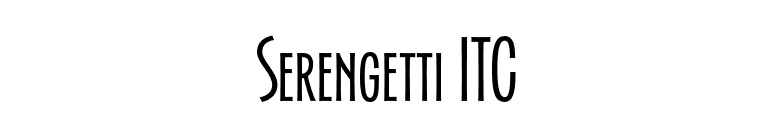 Serengetti ITC font preview