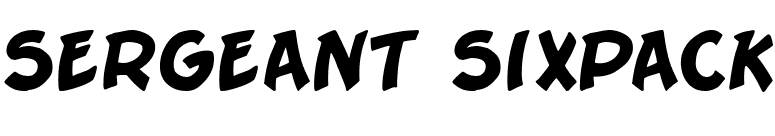 Sergeant SixPack font preview