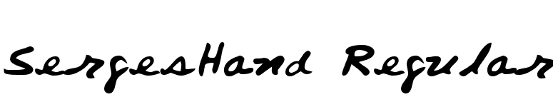 SergesHand Regular font preview
