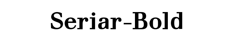 Seriar-Bold font preview