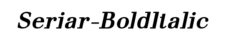 Seriar-BoldItalic font preview
