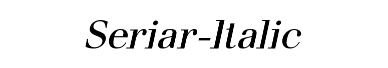 Seriar-Italic font preview