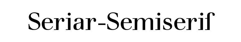 Seriar-Semiserif font preview