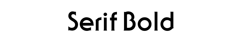 Serif Bold font preview