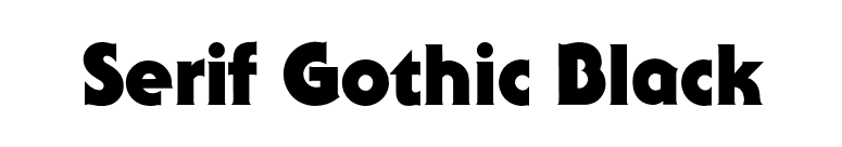 Serif Gothic Black font preview