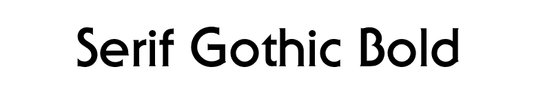 Serif Gothic Bold font preview