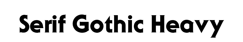 Serif Gothic Heavy font preview