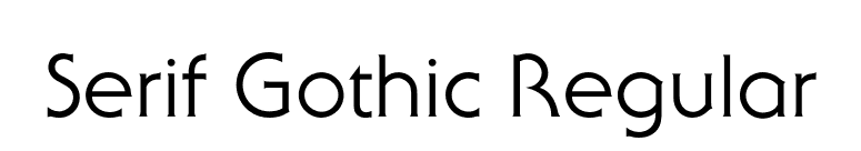 Serif Gothic Regular font preview
