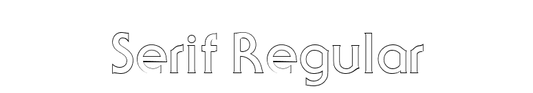Serif Regular font preview