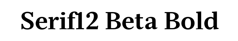 Serif12 Beta Bold font preview