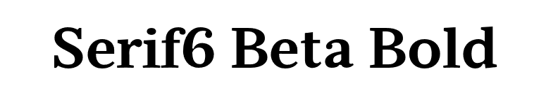 Serif6 Beta Bold font preview