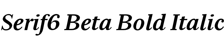 Serif6 Beta Bold Italic font preview