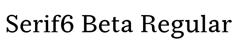 Serif6 Beta Regular font preview