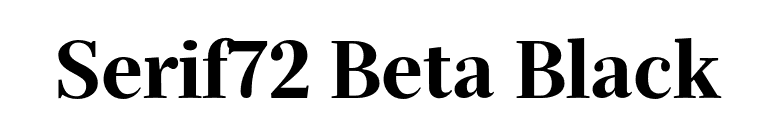 Serif72 Beta Black font preview