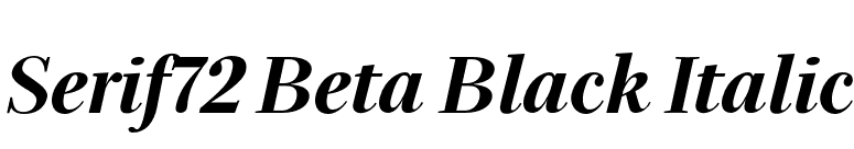 Serif72 Beta Black Italic font preview