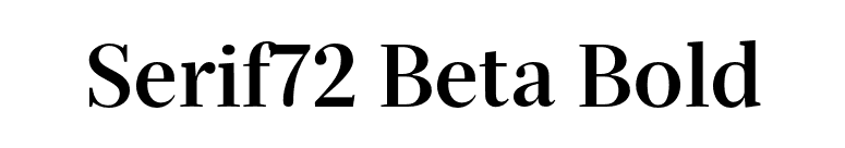 Serif72 Beta Bold font preview