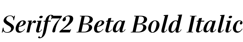 Serif72 Beta Bold Italic font preview