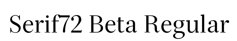 Serif72 Beta Regular font preview