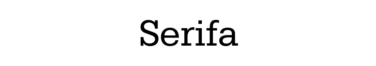 Serifa font preview