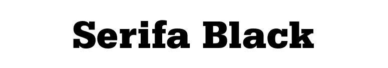 Serifa Black font preview