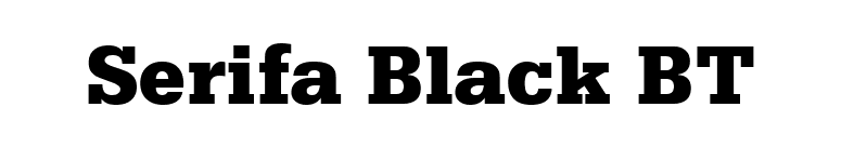 Serifa Black BT font preview