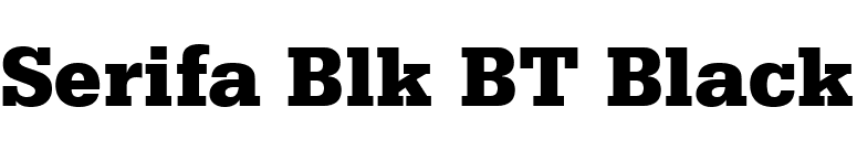 Serifa Blk BT Black font preview