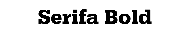 Serifa Bold font preview