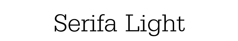 Serifa Light font preview