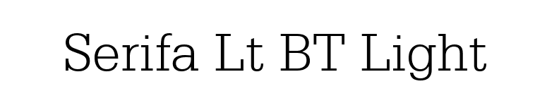 Serifa Lt BT Light font preview