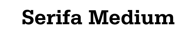 Serifa Medium font preview