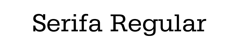 Serifa Regular font preview