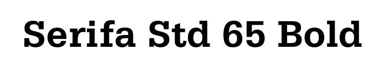 Serifa Std 65 Bold font preview