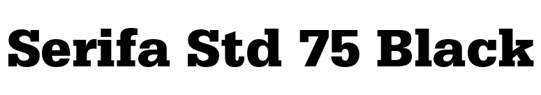 Serifa Std 75 Black font preview